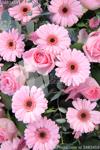 Image of Pink bridal flowers