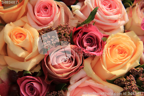 Image of Pastel roses wedding arrangement