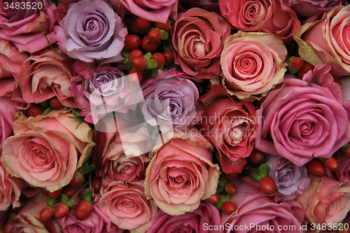 Image of Pastel roses wedding arrangement