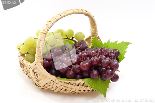 Image of Basket with Grapes