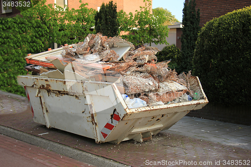 Image of Loaded dumpster