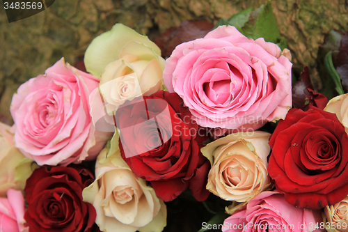 Image of Wedding flowers in pink and red