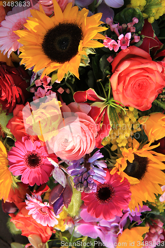 Image of Mixed bouquet in bright colors