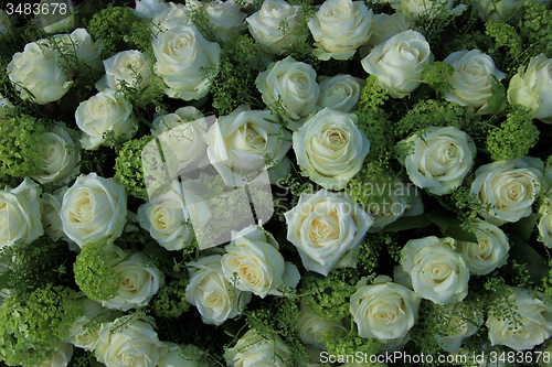 Image of Wedding flowers: roses and green