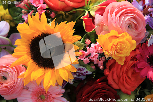 Image of Mixed bouquet in bright colors