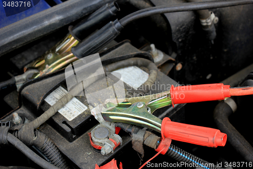 Image of car battery charging