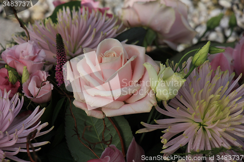 Image of Pastel pink wedding arrangement