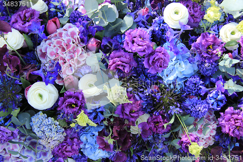 Image of Blue wedding arrangement