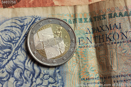 Image of Greek euro coin