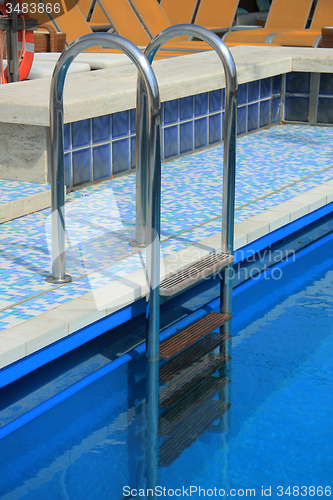 Image of swimming pool stairs