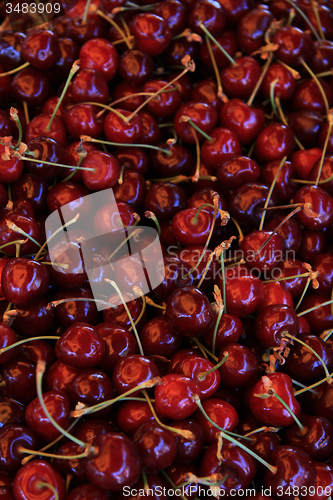 Image of Cherries at a market