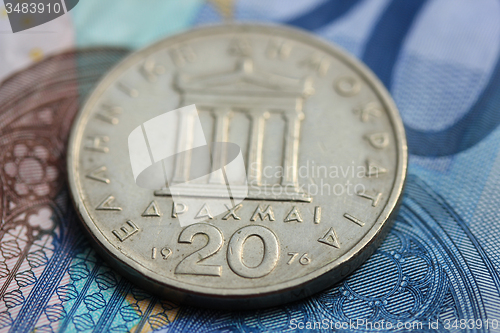 Image of Greek and euro money