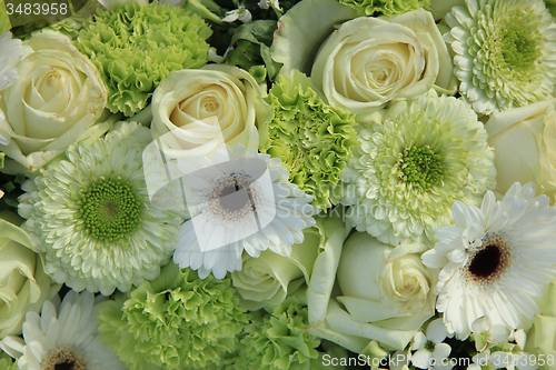 Image of mixed white wedding flowers