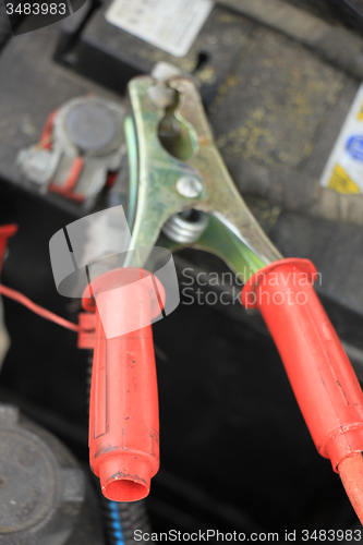 Image of car battery charging