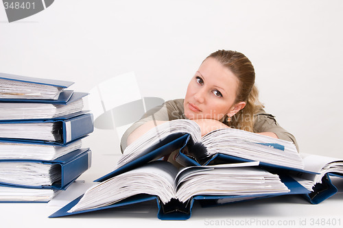 Image of Successful business woman working