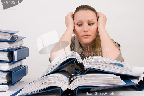 Image of Successful business woman working