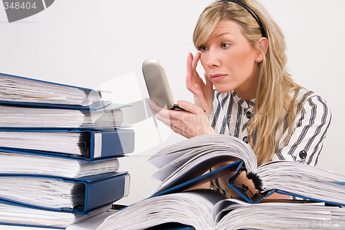 Image of Successful business woman working