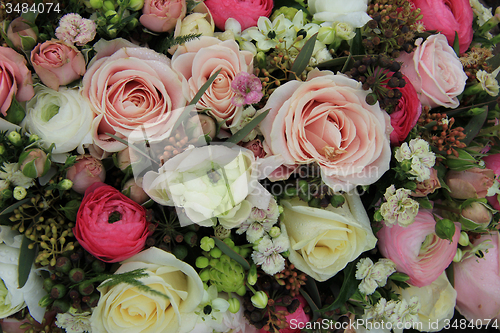 Image of Pink and white bridal arrangement