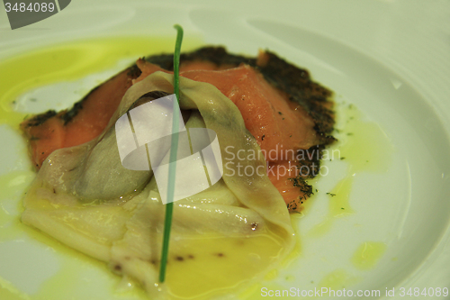 Image of Sword fish with smoked salmon