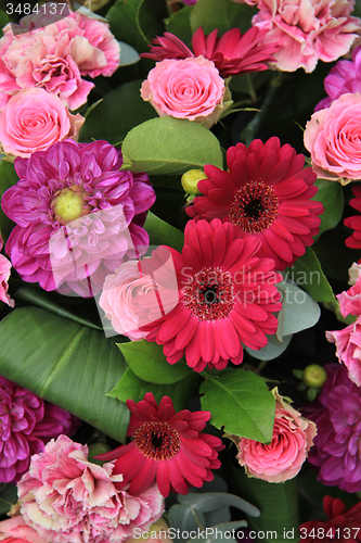 Image of Pink and purple wedding decorations