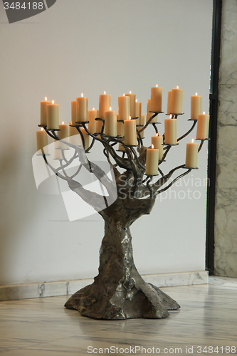 Image of Candles at a funeral service