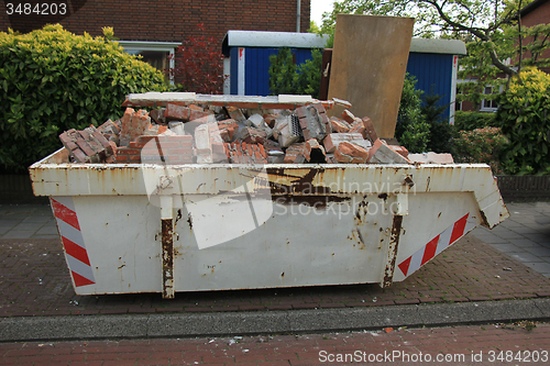 Image of Loaded dumpster