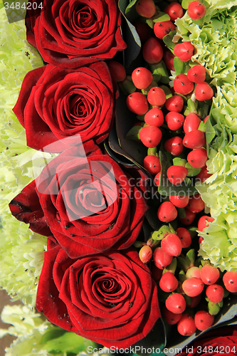 Image of Red rose wedding arrangement