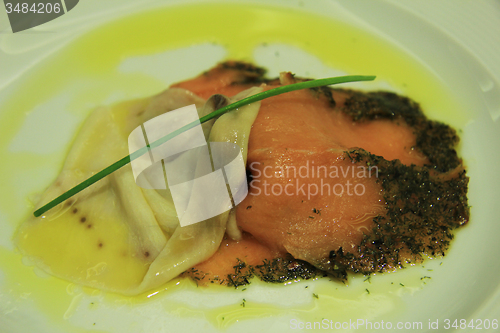 Image of Sword fish with smoked salmon