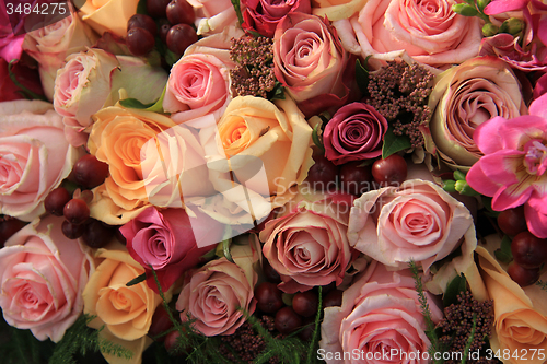 Image of Pastel roses wedding arrangement