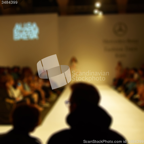 Image of Fashion runway out of focus