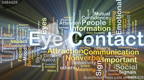 Image of Eye contact background concept glowing