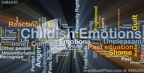 Image of Childish emotions background concept glowing