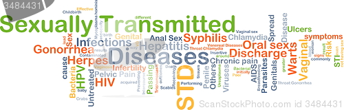 Image of Sexually transmitted disease STD background concept