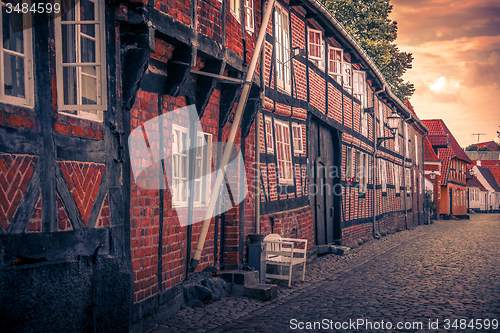 Image of Old houses at a street