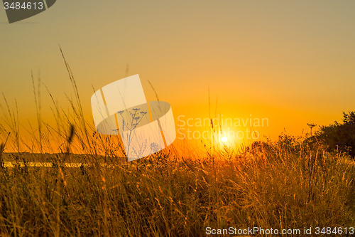 Image of Sunrise over a lake in the morning