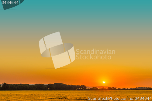 Image of Sunrise landscape in a countryside