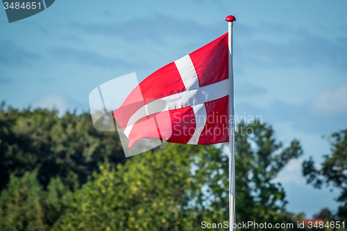 Image of Flag of Denmark in the wind