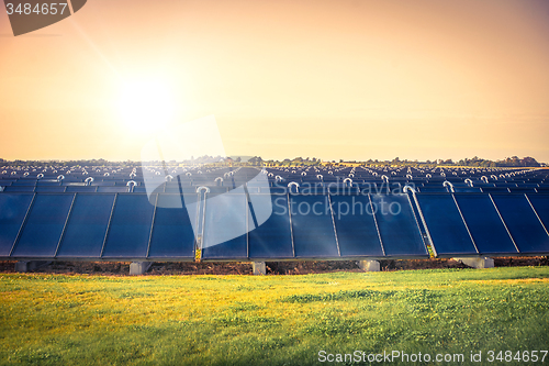 Image of Solar cell park on a field