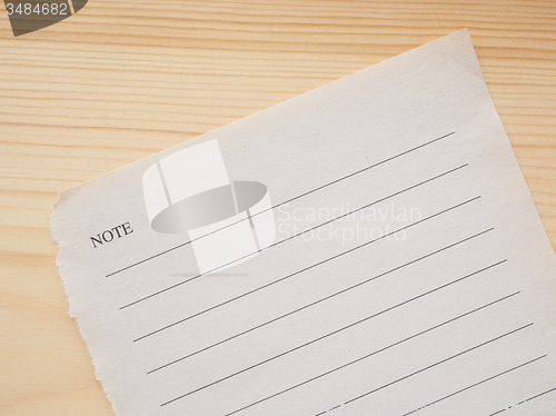 Image of Blank note book page