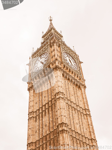 Image of Retro looking Big Ben in London