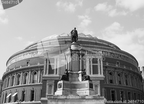 Image of Black and white Royal Albert Hall in London