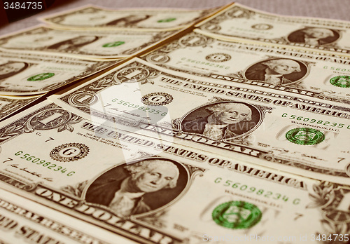 Image of Retro look Dollar notes 1 Dollar