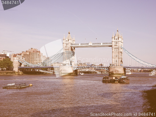 Image of Retro looking Tower Bridge in London