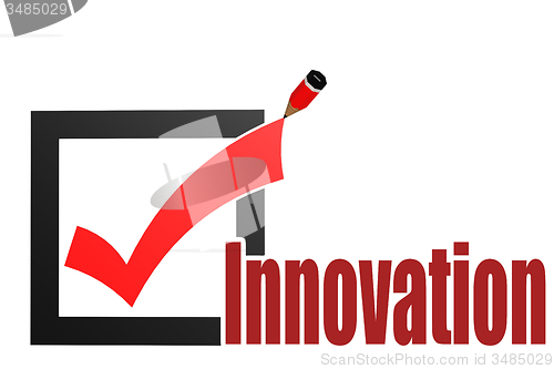 Image of Check mark with innovation word