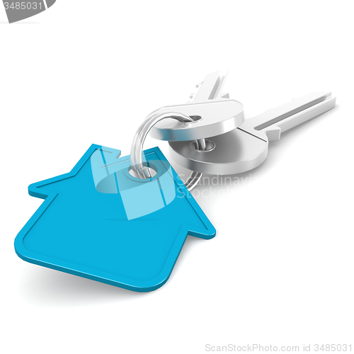 Image of Blue house key