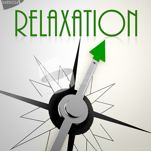 Image of Relaxation on green compass
