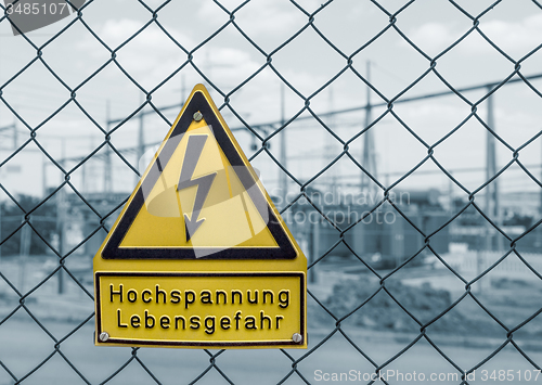 Image of high voltage warning sign