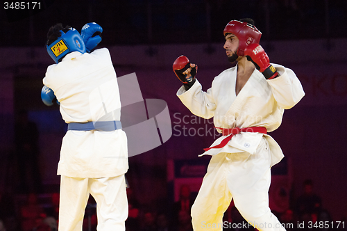 Image of Gamidullaev R. (R) and Razavi R. (B) fight