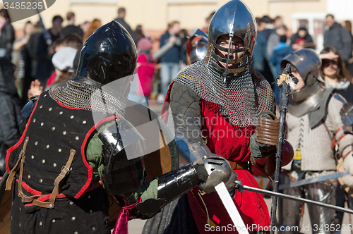 Image of Knights battle