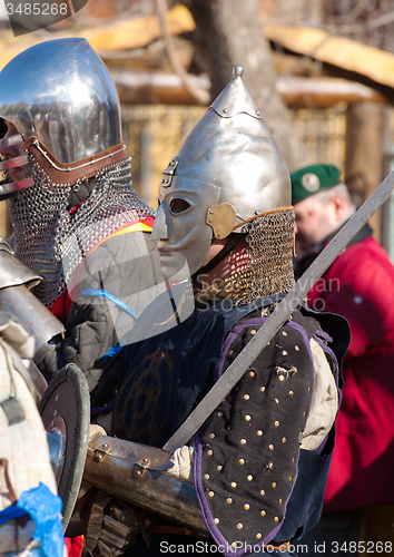 Image of Armed medieval knight